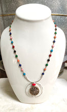 Load image into Gallery viewer, Lady Bug Antique Button Necklace