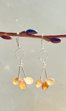 Load image into Gallery viewer, Amber Citrine Gem Earrings