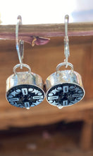 Load image into Gallery viewer, Antique Black Button Earrings (4)
