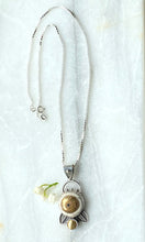 Load image into Gallery viewer, Antique Button Duo pendant Necklace