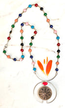 Load image into Gallery viewer, Lady Bug Antique Button Necklace