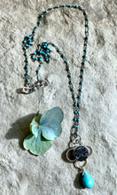 Load image into Gallery viewer, Turquoise Black Button Necklace