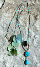 Load image into Gallery viewer, Turquoise and Black Necklace