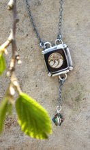 Load image into Gallery viewer, Mini Square Button Drop Necklace