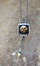 Load image into Gallery viewer, Mini Square Button Drop Necklace