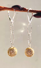 Load image into Gallery viewer, Gold Pave with Chain Earrings
