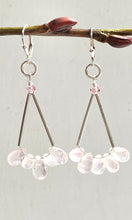 Load image into Gallery viewer, Pink Quartz Long Earrings
