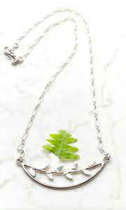 Crescent vine Inspirational Necklace