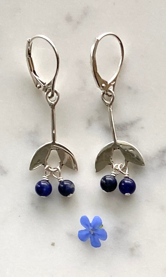 Lapis Blueberry Earrings