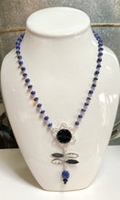 Load image into Gallery viewer, Blueberry Lapis Flower Necklace
