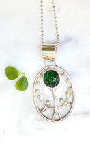 Load image into Gallery viewer, Green folk pendant
