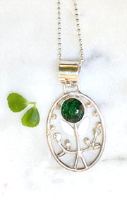 Green folk pendant