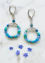 Load image into Gallery viewer, Turquoise Mix Hoop Earrings
