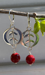 Cherry Circle Seed Earrings