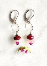 Load image into Gallery viewer, Pink Flower Earrings
