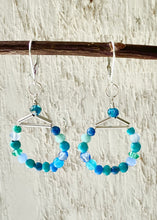 Load image into Gallery viewer, Turquoise Mix Hoop Earrings
