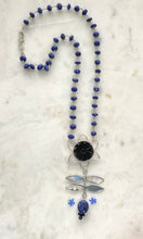 Load image into Gallery viewer, Blueberry Lapis Flower Necklace
