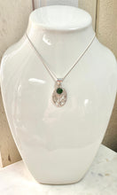 Load image into Gallery viewer, Small Green Folk Pendant Necklace
