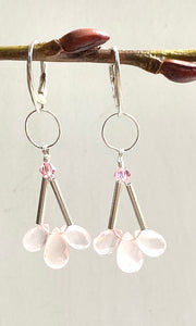 Pink Quartz Earrings