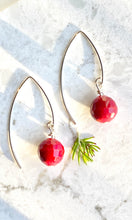 Load image into Gallery viewer, Darker Red Crystal Earrings
