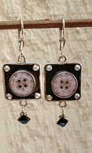 Load image into Gallery viewer, Calico Antique Button Earrings

