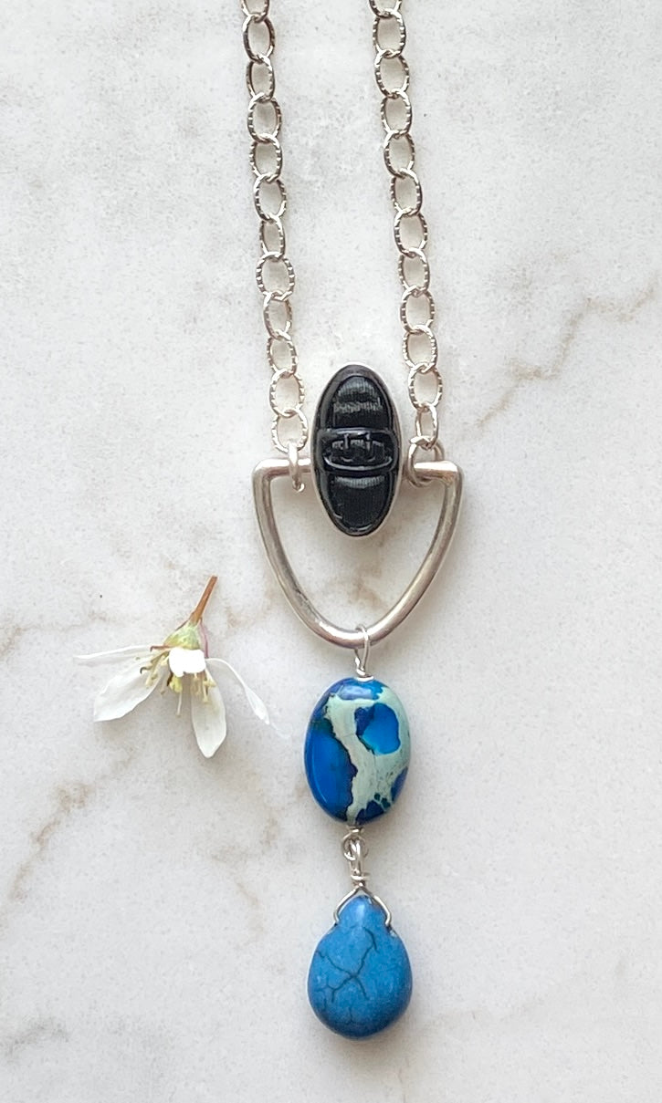 SALE/Eclectic Button Necklace