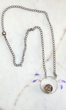 Load image into Gallery viewer, SALE/Circle and Antique Button Necklace
