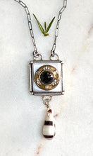 Load image into Gallery viewer, Eclectic Square Antique Button Necklace
