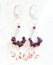 Load image into Gallery viewer, Garnet Gemstone Earrings
