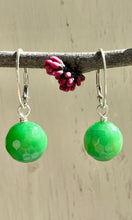 Load image into Gallery viewer, Faceted Green Earrings
