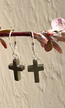 Load image into Gallery viewer, Pyrite Cross Earrings
