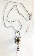 Load image into Gallery viewer, Eclectic Square Antique Button Necklace
