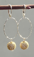 Load image into Gallery viewer, Large Gold Pave Earrings (restocked)
