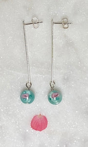 "Paper Weight" Rose Earrings