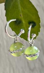 Inlayed Jade Earrings