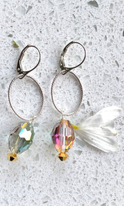 Crystal Earrings with Gold