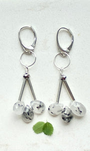 Ruitilated Quarts Earrings