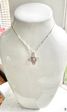Load image into Gallery viewer, Rose Bud Cross Pendant Necklace
