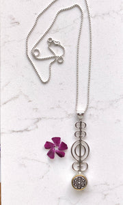 Contemporary Antique Button Pendant Necklace