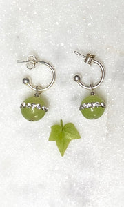 Inlayed Jade Earrings