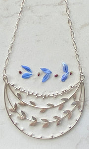 Layered Vines Crescent Necklace