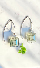 Load image into Gallery viewer, Soft Green Square Earrings
