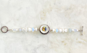 Milk Glass Fruit Bracelet