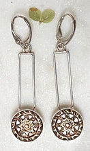 Load image into Gallery viewer, Contemporary Rectangle Antique Button Earrings
