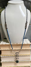 Load image into Gallery viewer, SALE/Blue Flower Drop Necklace
