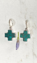 Load image into Gallery viewer, Turquoise Cross Earrings
