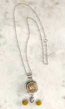 Load image into Gallery viewer, Hope Antique Button Anchor Necklace
