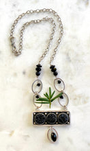 Load image into Gallery viewer, 3 Button Antique (Jet) Button Necklace
