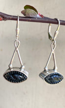 Load image into Gallery viewer, Marquis Antique Black Button Earrings
