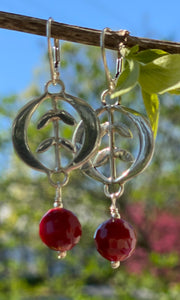 Cherry Circle Seed Earrings